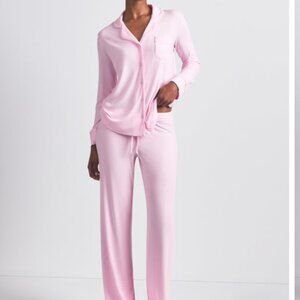 Skims Pink Long Sleeve Pant Set